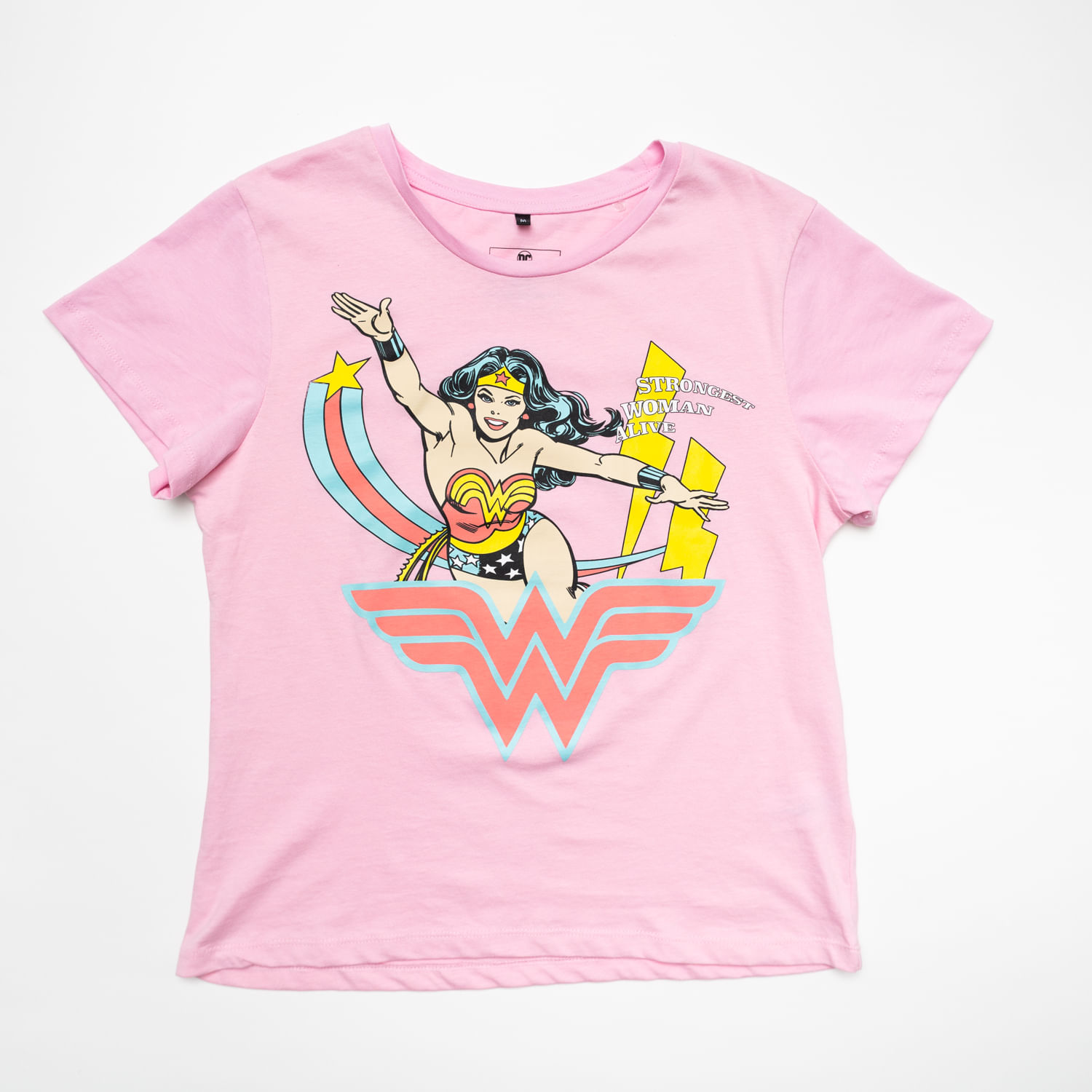 Polera Dc Comics Wonder Woman Rosado